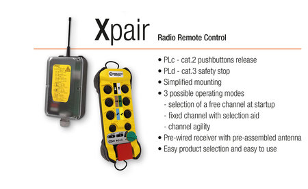 Xpair - Radio Remote Control for Overhead Cranes