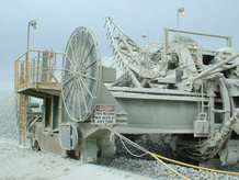 A Motor-Driven Cable Reel in use on a Stacker & Reclaimer